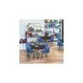 thumbnail image 2 of Regency Kee 36 in. Square Mobile Adjustable Classroom Table- Neo Walnut Top, Grey Base & 4 Andy 12 in. Blue Stack Chairs, 2 of 9