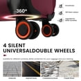 thumbnail image 5 of New York Xpress 3-Piece Softside Luggage Set, Expandable Spinner Suitcase with TSA Lock, Front Opening, 22/28/32 for Adult, Burgundy , WD8818, 5 of 10