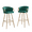 Green, variant on Tcbosik Bar Stools Set of 2, Velvet Upholstered Bar Chair, Counter Height Stool with Metal Frame for Home Pub, Dining Room, Kitchen Island, Easy Assembly, Gray