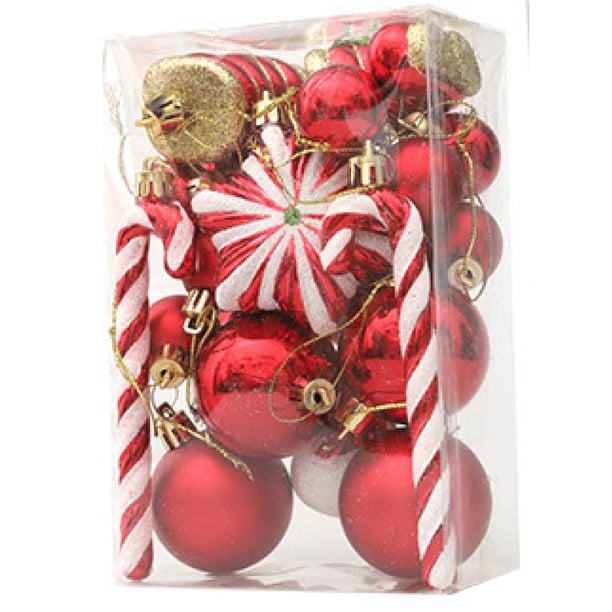 Juego de adornos de bolas de Navidad de para árbol de Navidad, inastillables decoraciones de árbol de Navidad con cajas