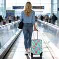 thumbnail image 5 of Pioneer Flower Floral Print Pattern Luggage Cover,Stretch Travel Baggage Protector with Top & Side Openings, High Stretch Gift Ideas for Travel Business Trips,S(18-20in), 5 of 7