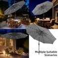 thumbnail image 6 of Autlaycil 10ft Gray Patio Umbrellas 32 Solar LED Lights Outdoor Market Umbrella with Tilt Crank, Solar Umnrella, 6 of 6