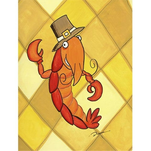 11 x 15 in. Crawfish Thanksgiving Flag Garden Size
