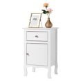 thumbnail image 3 of FCH 40*30*63cm Countryl Style MDF Spray Paint Curved Foot One Drawer One Door Night Table White, 3 of 8