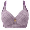 thumbnail image 3 of Plus Size Wireless Push-Up Bra for Women, Thin Maternity Underwear, Gathering Side Breast, Anti-Sagging Soft Support Bra for Middle Aged Moms | TruBelle,Purple 42, 3 of 9