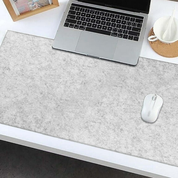 Darzheoy Felt Desk Mat, Computer Mat for Desk, 24x12 inches, Large Felt Mouse Pad and Keyboard Mat, Desk Protector for Office
