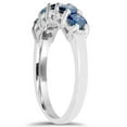 thumbnail image 3 of Pompeii 1ct Blue Diamond Wedding Five Stone Ring 14k White Gold (Blue,I1-I3), 3 of 3