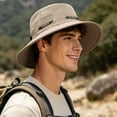 thumbnail image 5 of WMNTST Mens Bucket Hats Mesh Breathable Wide Brim Sun Hat Solid Color Outdoor Hiking Camping Hats, 5 of 5