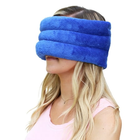 Huggaroo Head & Sinus Microwavable Heating Pad, Blue, with Lavender
