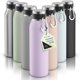 thumbnail image 1 of SIPX Botella de agua aislada de acero inoxidable de 20 oz con tapa a prueba de fugas y gancho de transporte - Triple aislamiento - Fría 24 horas/Caliente 12 horas - Perfecta para gimnasio, trabajo, de, 1 of 1