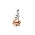 thumbnail image 3 of 1/7 Carat (Ctw) Ruby Flower Charm Pendant Necklace in 14K White and Rose Gold with Chain for Women, 3 of 5