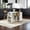 White + MDF + Classic + European + Modern, variant on AUU Rolling Kitchen Island with Extended Table, LED Lights, Power Outlets, 2 Fluted Glass Doors, Storage Compartment and 3 Open Side Shelves