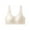 White, variant on ShomPort Womens Fixed-Cup Bras Solid Color Push Up Wireless U-Back Wide Straps Comfort Breathable Underwear