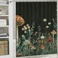 thumbnail image 6 of Autua Mushroom Flowers Forest Bathroom Décor Set with Hooks 69"x72, 6 of 7