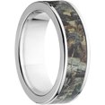thumbnail image 3 of Timber Men's Camo 7mm Stainless Steel Wedding Band with Polished Edges and Deluxe Comfort Fit, 3 of 3