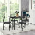 thumbnail image 2 of Giantex 5 Piece Dining Set, Kitchen Table Set w/4 Chairs, Wood Home Furniture Set, 2 of 8
