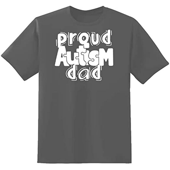 RedBarn Proud Autism Dad Father of Autistic Child Fathers Day Lover Gift Mens Graphic T Shirts