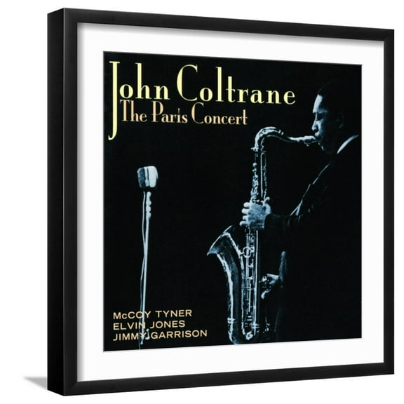 Art.com John Coltrane - The Paris Concert Art Print, Black Frame Wall Art, 21" x 21"