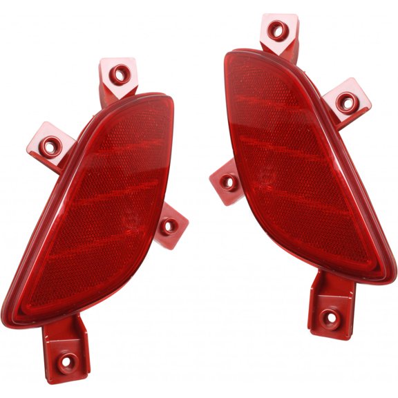 For 2013-2017 Hyundai Elantra GT Pair Driver and Passenger Side Rear Bumper Reflector CAPA Certified Base Model HY1184111, HY1185111 | 92405-A5100, 92406-A5100
