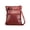 Burgundy, variant on RFID Lambskin Patch Leather Crossbody Bag