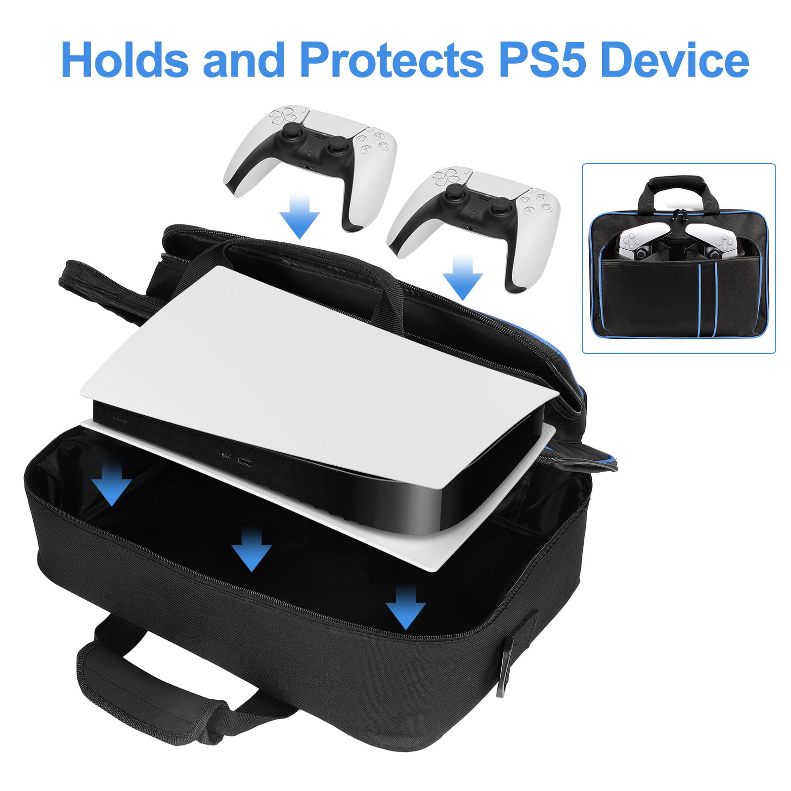 BTOPCASE Hard EVA Protective Carrying Storage Cover Case for Sony Pulse 3D Wireless Headset Sony PS5 Headset Black with Slot