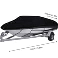 thumbnail image 6 of 20-22 ft V-Shaped Boat Cover, Heavy-Duty 210D Oxford Waterproof Cover - Comes with 4 Sandbags + 4 Separate Ropes, 6 of 7