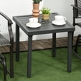 thumbnail image 2 of Outsunny Garden Side Table Coffee Table with Umbrella Hole for Patio Gray, 2 of 10
