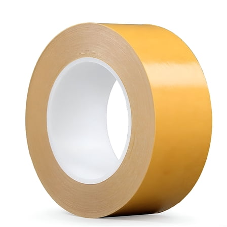 ICERUN Thin Double-Sided Tape 2-Inch x 50 Feet Super Strong Sticky Woodworking Tape with Acrylic Transparent Adhesive,for Arts & Crafts,Anti Cat Scratch,Fixed Carpet,Paste Photos,Wall Décor