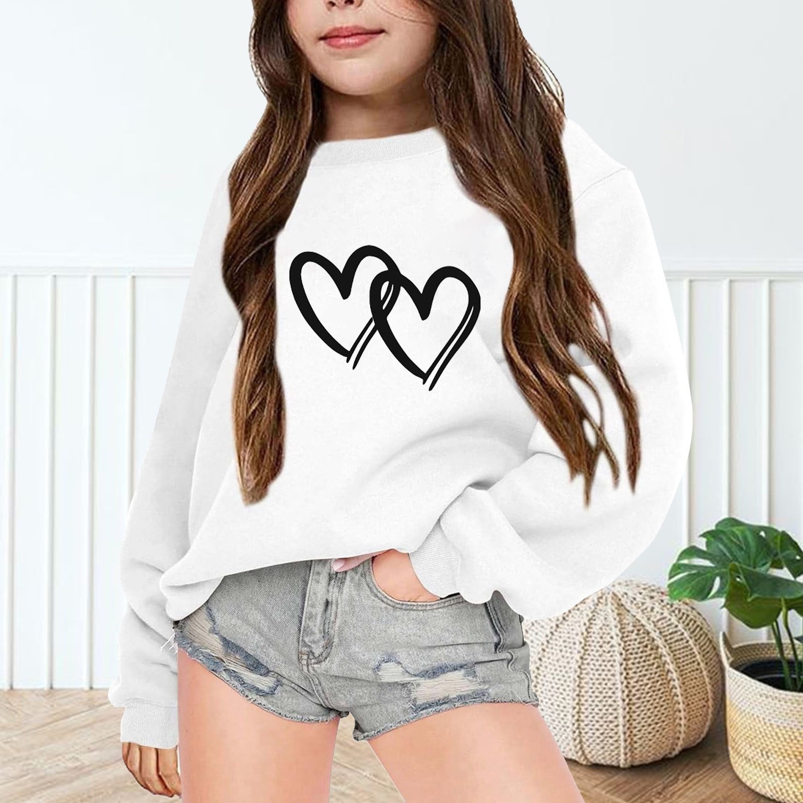 トップス POPPY COTTON LACE HEART SWEATSHIRT トップス #poppy Cotton lace heart sweatshirt/002 POPPY