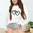 thumbnail image 2 of FUZHIQ Hoodie Cute for Girls Cozy Hoodies Cartoon Kids Clothes Pullover Sweatshirt With Hood Shirts Fashion Casual Tops Baggy Y2K Pullover ,A05-White,12-13 Years, 2 of 5