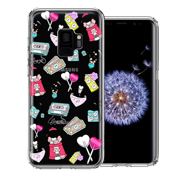 MUNDAZE for Samsung Galaxy S9 Valentine's Day Candy Feels like Love Hearts Double Layer Phone Case Cover