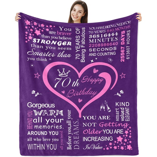 LHSHID 40th Birthday Gifts for Women Blanket 40th Birthday Gifts Ideas Birthday Gifts Throw Blanket Women 40th Birthday Gifts for Sister Wife Mom 40 Year Old Birthday Gift Ideas 50x60in