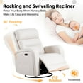 Aemeios Swivel Faux Leather Rocker Glider Power Rocking Recliner with