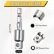 thumbnail image 2 of Uxcell 3Pcs Adaptador de Socket de Impacto 3/8" Drive 1/4" Vástago Hexagonal 360 Grados Rotatable Acero CR-V Adaptador de Socket Giratorio Extensión de Bit de Controlador, Plata, 2 of 7
