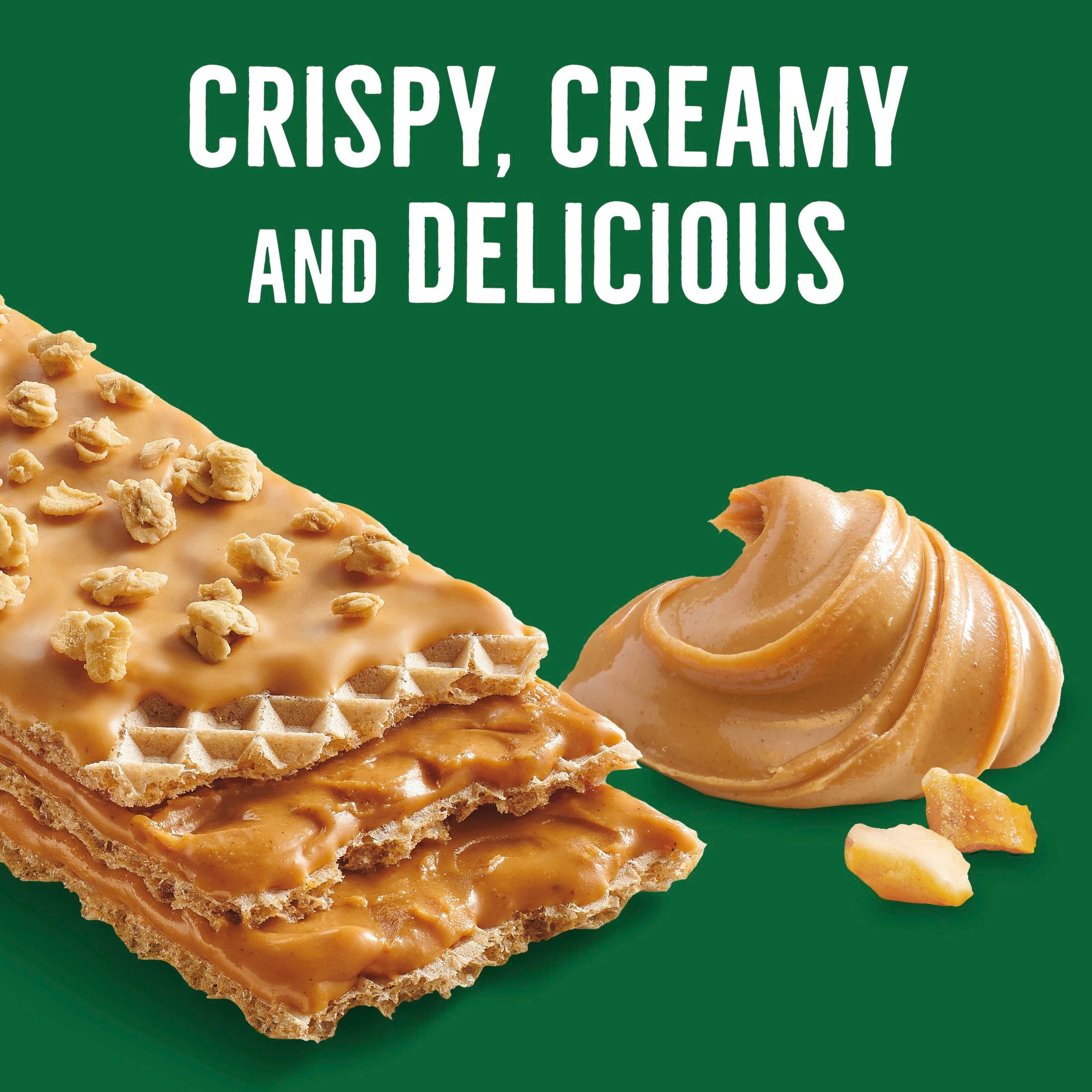 (2 pack) Nature Valley Crispy Creamy Wafer Bars, Peanut Butter, 4g Protein, 5 Bars, 6.5 oz