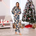 thumbnail image 7 of FORMRS Onesies Pajama for Adults Unisex Hoodie Winter Jumpsuit One Piece Sleepwear, Sizes S-2XL, Blue Circle Mosaic, 7 of 7
