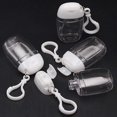 thumbnail image 3 of REJODA-10 Pcs Bouteilles Vides Transparentes 1Oz 30ml Désinfectant pour les Mains Porte-Clés Crochet Porte-Clés Bouchon Rabattable Blanc Réutilisable Bouteille Portable Vide Récipient Cosmétique Rechargeable pour Lotions Liquides Crèmes, 3 of 4