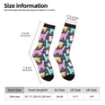 thumbnail image 2 of Rateoe Colorful Alpaca for Women Casual Calf Socks - Cute Crew Socks - Thin Soft Above Ankle Socks Size 5-11, 2 of 6