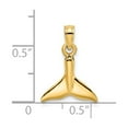 thumbnail image 2 of 14K Gold Polished Small Whale Tail Charm, 2 of 4