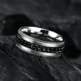 thumbnail image 3 of Yazi  Intertwine 8mm Spinner Ring Stainless Steel Fidget Ring Anxiety Ring for Men Black/Blue/Silver/Gold Fidget Anxiety Ring, 3 of 14