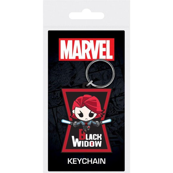 Black Widow Character PVC Keyring