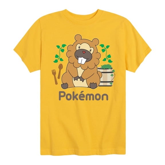 Pokémon - Bidoof Cafe - Boys Youth Short Sleeve T-Shirt