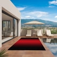 thumbnail image 3 of Black Red Ombre Outdoor Rug for Patio/Deck/Porch, Non-Slip Large Area Rug 4 x 6 Ft, Modern Art Abstract Aesthetics Indoor Outdoor Rugs Washable Area Rugs, Reversible Camping Rug Carpet Runner, 3 of 8