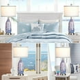 thumbnail image 4 of Cinkeda Cosatal Glass Table Lamps Set of 2 for Living Room Bedroom 3 Way Dimmable Touch Control Bedside Nightstand Lamp with USB A+C Ports AC Outlet Nightlight, 4 of 9