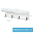 thumbnail image 2 of 2PACK Rack with hook for entryway - solid wood hanger wall mount, white entrance rack with hook for jackets, keys, bags and dog leashes, 5 hooks, 2 of 5