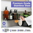 thumbnail image 2 of KINCMAX Premium Shower Caddy, Self Adhesive Shower Organizer w/ 4 Hooks- Matte Black, 2 of 7