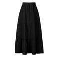 thumbnail image 5 of Summer Women's High Waist Boho Floral Print Pleated Maxi Skirt Casual Flowy Swing A Line Beach Long Skirts Pockets, 5 of 5