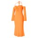 thumbnail image 5 of Vestido Largo Con Tirantes Vestido halter para mujer con manga y hombros descubiertos Traje clubwear (Naranja S) Cgtredaw para Mujer Naranja T XL, 5 of 9
