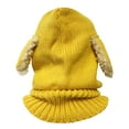 thumbnail image 3 of Wrapables® Winter Warm Knitted Animal Ears Earflap Hood Hat for Baby and Toddlers, Mustard, 3 of 5
