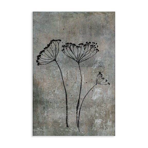 Stupell Industries Cow Parsley Sprigs Plants & Flowers Painting Wrapped Canvas Art Print Wall Art, 16 x 24